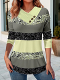 Gestreepte top met knoopdetails voor dames – Lotte