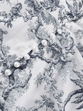 Toile mini-jurk met ballonmouwen en strikceintuur – Amelina