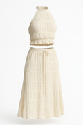 Zomerse dames set met haltertop en rok – Avenya