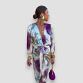 Elegante Paarse Jurk V-Hals Voor Avond – Noor