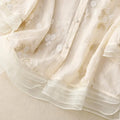 Elegante Broderie Blouse van Katoen-Linnen voor Dames – Mila