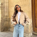 Dames korte trenchcoat herfstjas stijlvol en licht – Yara