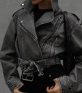 Dames bikerjack kunstleer stoer herfst winter stijlvol – Ravena