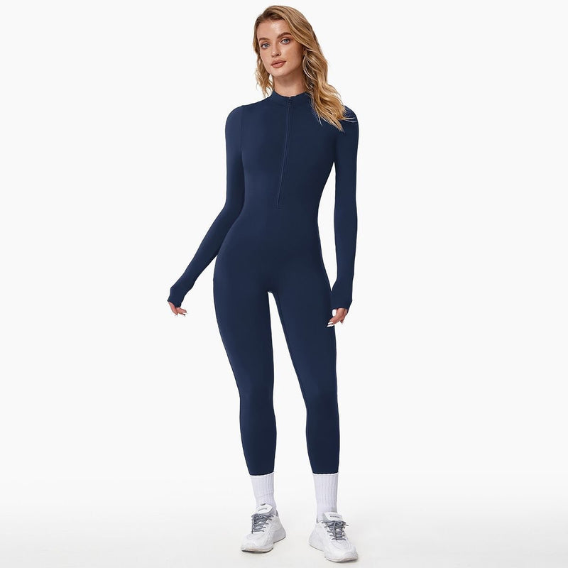 Dames winter jumpsuit fleece gevoerd stretch en flatterend – Viretta