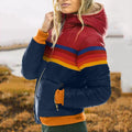 Trendy en warm pufferjack met kleurblok – Sophie