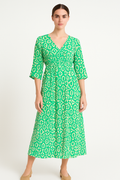 Bohemian Maxi Jurk met V-Hals en Bloemenprint – Yara