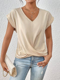 Dames T-shirt Sweetheart Hals Zomer Comfort – Alviera