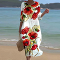 Zomerjurk dames bloemenprint met buikbedekking – Isabella