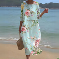 Zomerjurk dames bloemenprint met buikbedekking – Isabella