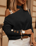 Stijlvolle Wol Trui met Elegante Details – Silvie