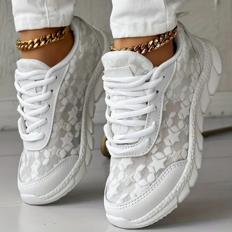 Trendy en comfortabele sneakers met strikontwerp - Anika
