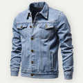 Denim truckerjack met vintage look en comfort – Miles