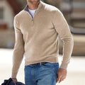 Zwarte half-zip sweater met moderne pasvorm – Veylor