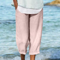 Luchtige cropped damesbroek met relaxte pasvorm – Elin