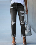 Slim-fit gescheurde jeans voor dames – Lisa