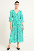Bohemian Maxi Jurk met V-Hals en Bloemenprint – Yara