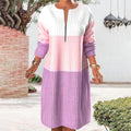 Dames jurk veelzijdig comfortabel ademend katoenmix – Norbelle