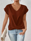 Dames T-shirt Sweetheart Hals Zomer Comfort – Alviera