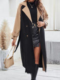 Tweekleurige dames trenchcoat met ceintuur – Renée