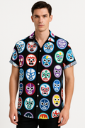 Zomers herenoverhemd met luchadorprint – Mateo