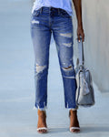 Slim-fit gescheurde jeans voor dames – Lisa