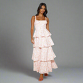 Elegante dames zomerjurk lang bloemenprint - Noor