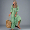 Zomerse maxi jurk dames elegant luchtig comfortabel - Paldruna