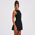 Mesh Mini Jurk met Lage Rug en Geplooide Details – Mila