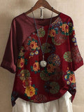 Bloemen Blouse Dames Zomer Loose Fit Maatkeuze – Aluretta