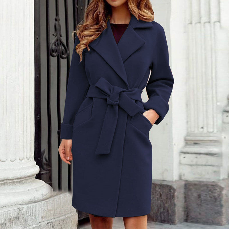 Elegante dames trenchcoat met getailleerde pasvorm – Olivia