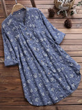 Bloemen Overhemd Dames Zomer Katoen Comfort – Velinna