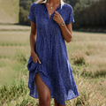 Flowy Midi Jurk met Bloemenprint voor Dames – Els