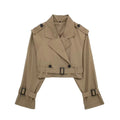 Dames korte trenchcoat herfstjas stijlvol en licht – Yara