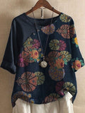 Bloemen Blouse Dames Zomer Loose Fit Maatkeuze – Aluretta