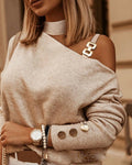 Stijlvolle Wol Trui met Elegante Details – Silvie