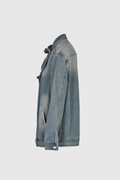 Asymmetrische Oversized Spijkerjas - Vivid Twist Denim Jacket