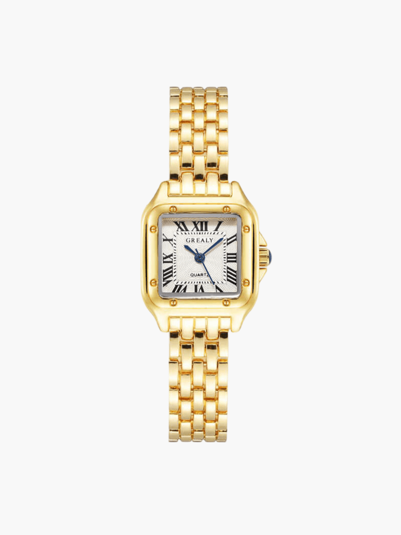 Dames Vintage Vierkante Quartz Horloge Elegant – Aurelia
