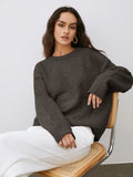 Casual gebreide damestrui met ronde hals – Elise