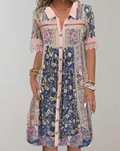 Elegante midi-jurk met kant en getailleerde pasvorm – Sophie