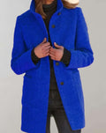 Stijlvolle Wollen Damesjas met Hoge Hals - Amy