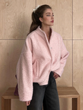 Fluffy nepleren jas met zachte textuur voor dames – Mila