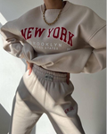 Dames cozy jogging set met relaxte pasvorm – Nova