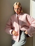 Fluffy nepleren jas met zachte textuur voor dames – Mila