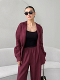 Dames tweedelige set met wijde broek en top – Elise