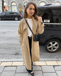 Dames Oversized Suède Trenchcoat Lichtgewicht – Amelia
