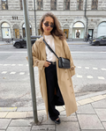 Dames Oversized Suède Trenchcoat Lichtgewicht – Amelia