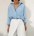Trendy damesbroek met hoge taille en wijde pasvorm – Julia