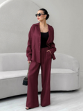 Dames tweedelige set met wijde broek en top – Elise