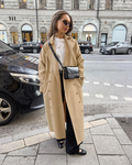 Dames Oversized Suède Trenchcoat Lichtgewicht – Amelia
