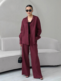 Dames tweedelige set met wijde broek en top – Elise